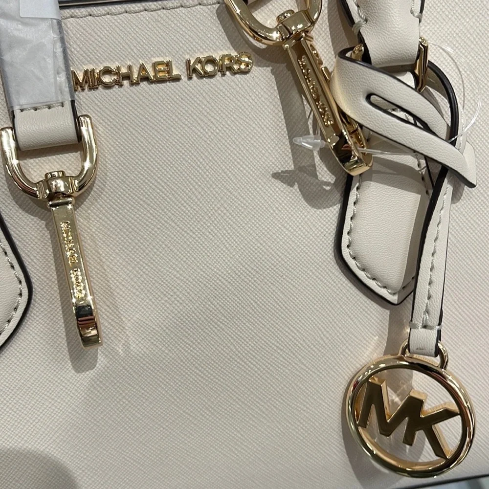 Michael Kors Sheila Small Center Zip Satchel Shoulder Crossbody Bag Non Leather